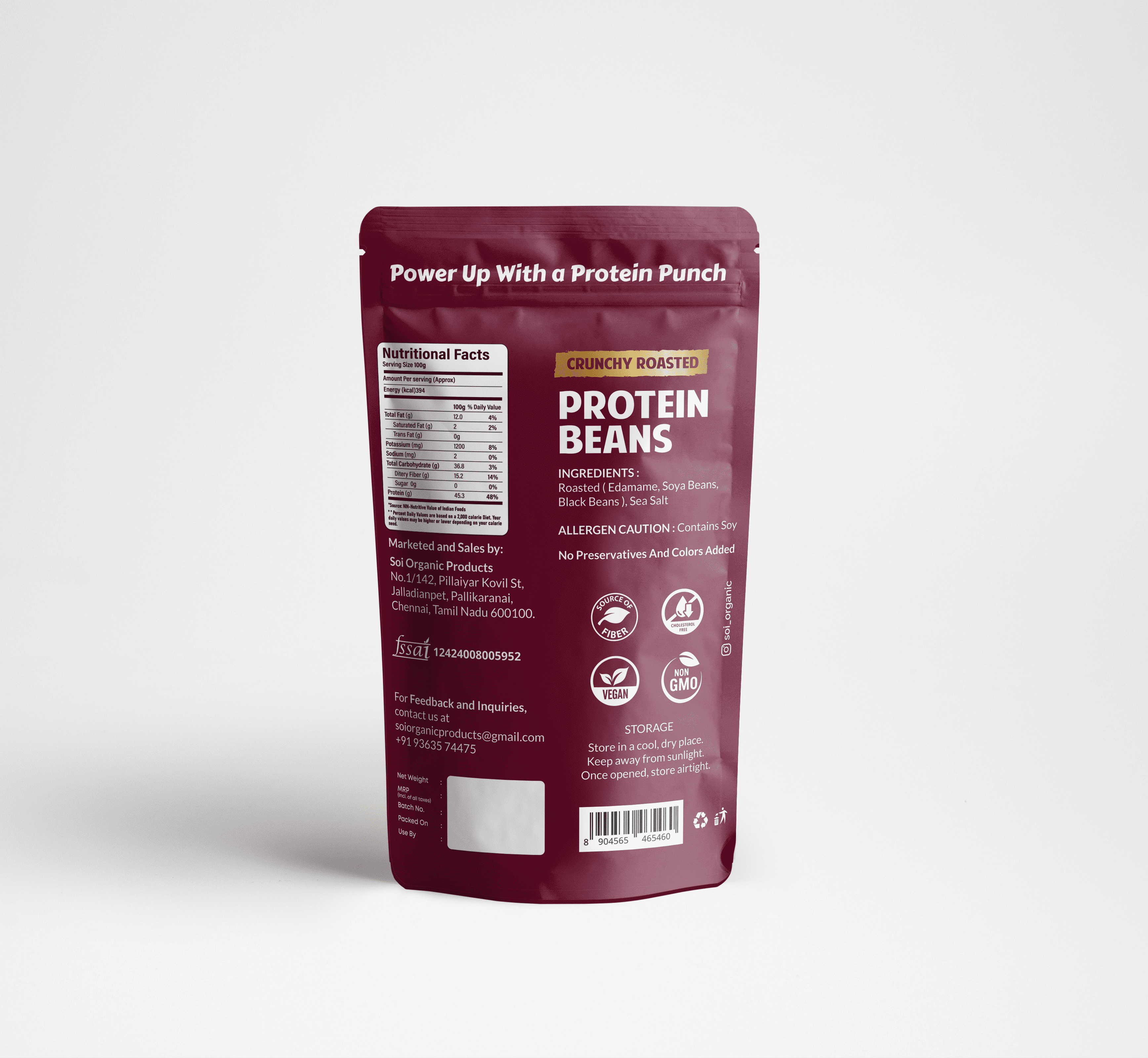 SOI Organic - Edamame (Edma Beans) - Crunchy Roasted Protein Beans