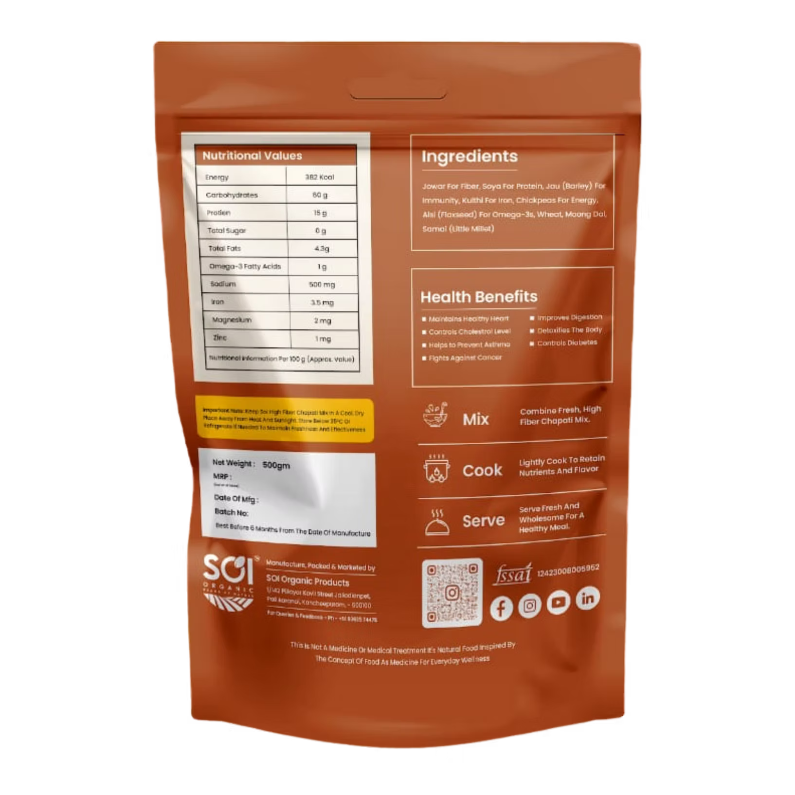 SOI Weight Loss Chapati Mix